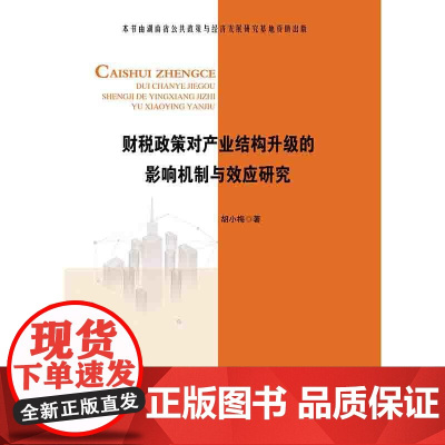 财税政策对产业结构升级的影响机制与效应研究 胡小梅 中国财政经济出版社一 正版书籍