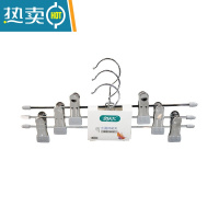 敬平裤夹子家用强力裤架浸塑防滑jk裤裙夹毛巾内衣夹伸缩不锈钢 浅灰色 3个