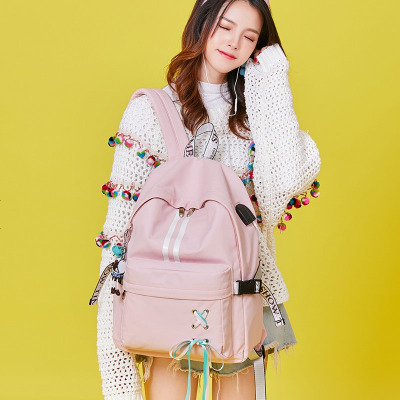双肩包韩版时尚休闲背包学生书包大容量大学生少女电脑包