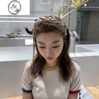 JiMi日韩宽边网纱麻花发箍高颅顶发卡精致百搭头箍网红简约气质发饰