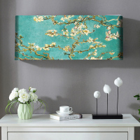 幸福派 挂机空调罩格力美的挂机空调防尘罩开机不取卧室1.5P匹挂式空调罩套盖布 4001梵高杏花 86*20*35cm