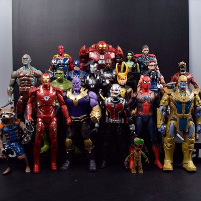 复仇者联盟4玩具模型蜘蛛侠钢铁侠美国队长2灭霸蝙蝠侠公仔F系列15款