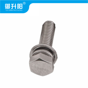 御升阳 304不锈钢外六角三组合螺丝 M6x35 4.8级强度 每个