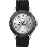 TIMEX男士运动表银盘黑硅胶带防刮防水