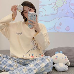 高档睡衣女春秋季长袖2023年新款学生可爱家居服套装
