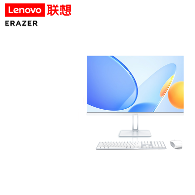 联想(Lenovo)异能者27英寸一体机电脑高清网课学习办公台式机(12代N95 16G 512G 双频WiFi 蓝牙 键鼠)白