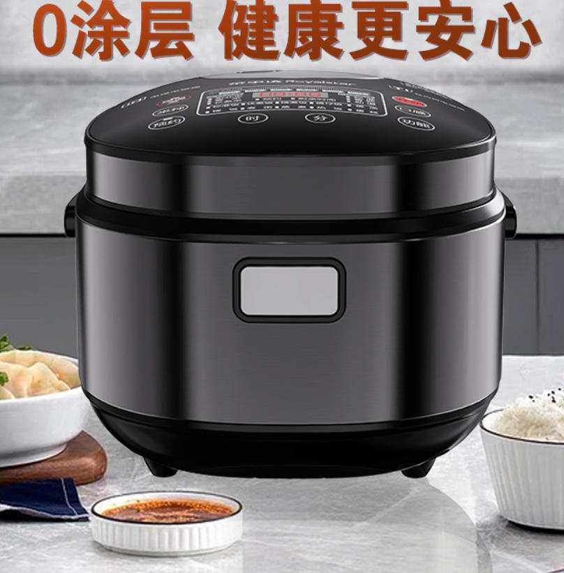 电饭煲家用3-4人0涂层纯钛内胆电饭锅母婴级材质抗菌球釜ih加热智能预约4L彩盒包装送礼RFB-IH429T