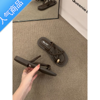 SUNTEK平底法式小凉拖套趾拖鞋仙女鞋子外穿2023年新款夏季度假沙滩凉鞋