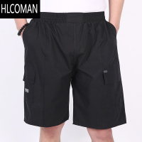HLCOMAN夏季中年男士宽松短裤中老年人外穿裤衩沙滩五分裤爸爸休闲大裤头