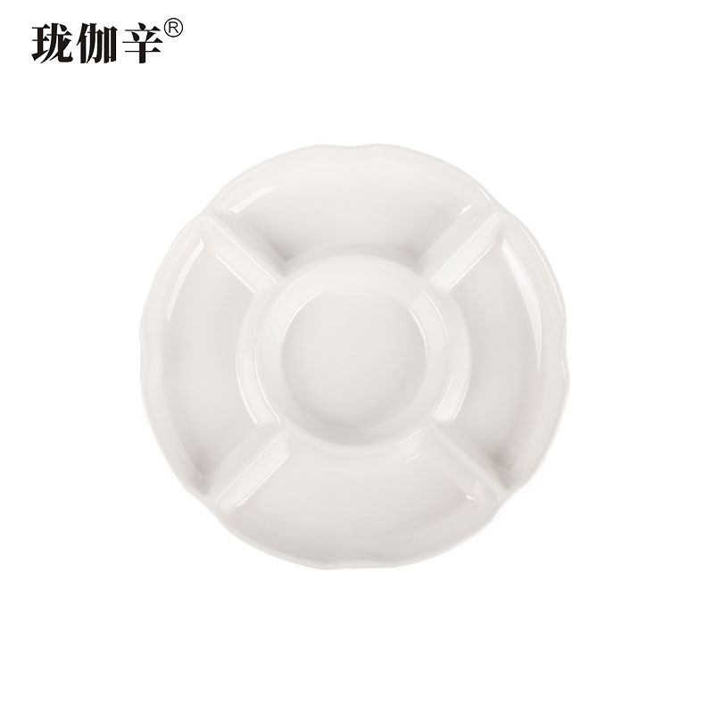 珑伽辛 密胺餐具五格拼盘 11英寸/个