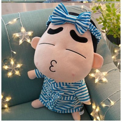 立体超软人偶男宝宝男童一体布偶小号车载娃娃摆件毛绒后窗车公仔湖蓝浴袍（亲亲我）G551米（送20厘米蜡笔小新）