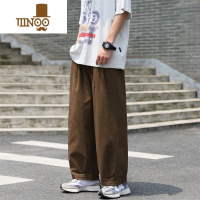 YANXU日系cityboy古着休闲裤男宽松直筒阔腿裤美式潮牌嘻哈九分工装裤