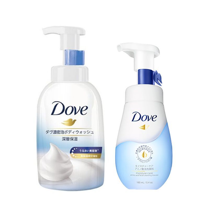 多芬(DOVE) 深层营润 浓密沐浴泡泡400ml+保湿水嫩洁面泡泡160ml