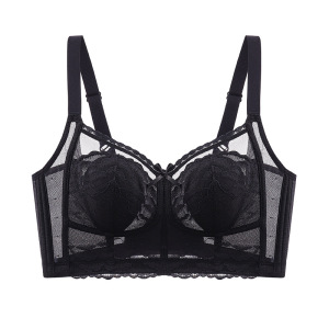 兔耳杯夏季内衣女大胸显小薄款收副乳上托聚拢调整型无钢圈文胸罩