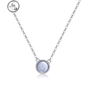 JG日式轻奢异地恋项链女潮925纯银网红轻奢小众锁骨链小清新简约 JiMi 天空之眼项链