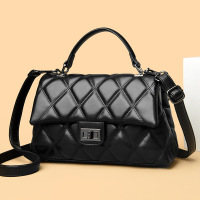 高级质感大容量包包女2026夏季新款时尚菱格链条包通勤单肩斜挎包