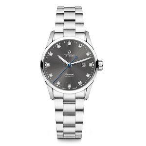 Titoni/梅花表时尚情侣表瑞士自动机械手表空中霸王系列 23743S-667