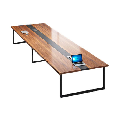 鑫升顺简约现代会议桌长桌办公家具工作台会议室长条桌办公桌椅组合3.5*1.4(米)