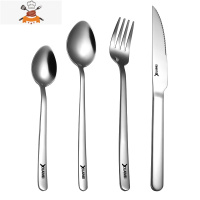 304不锈钢牛排刀叉套装西餐餐具全套刀叉勺三件套家用刀具两件套 刀叉尖勺茶勺(4件套装) 敬平