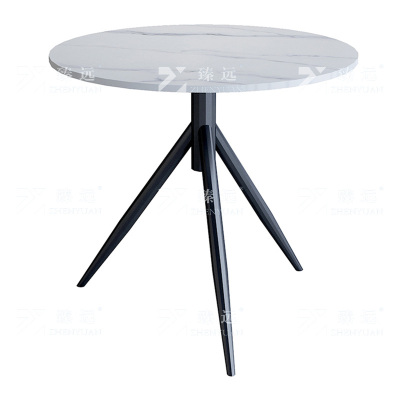 臻远 ZY-VC112720 洽谈桌岩板餐桌 600*600*550 单位:1张