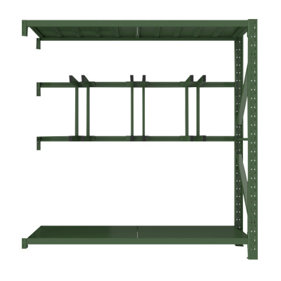 利特莱依消防铁锹镐农具摆放架安保装备器材存放架绿色盾牌货架锹镐架中型-副架