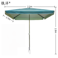 铁洋 墨绿四方户外遮阳雨棚 钢叉款2.5m*2.5m 把