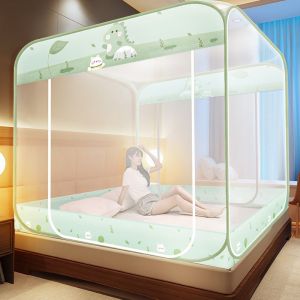 蚊帐2023新款家用免安装防摔儿童蒙古包2022折叠宝宝防蚊罩宿舍