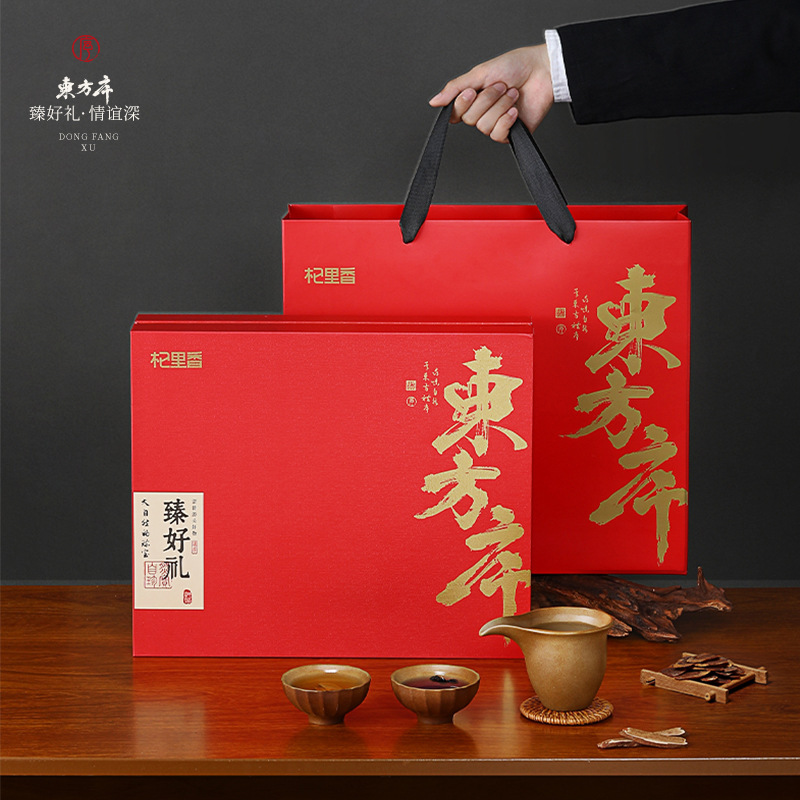 300g东方序四拼礼盒D 5年足龄西洋参铁皮石斛岷县当归天麻片四拼礼盒官方旗舰店