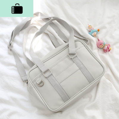 日系纯色小号pu制服包单肩手提双肩jk制服包少女斜挎手提学生书包NEW LAKE女斜挎包