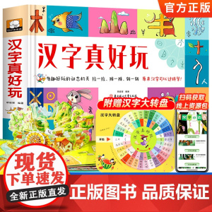 汉字真好玩立体书儿童3d立体书2-3-6岁学前识字幼儿认字绘本故事书早教启蒙益智书籍翻翻书玩具8以上汉子真好玩儿机关书1
