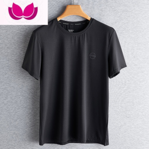 七斓冰丝短袖T恤男士夏季薄款运动跑步健身速干透气华夫格半袖体恤潮