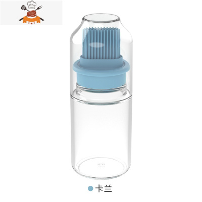 油刷带瓶厨房可高温家用硅胶刷子带盖防尘刷油瓶烧烤烙饼刷油刷子 敬平 升级款刷油瓶-卡蓝