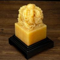 美帮汇玉石九龙玉玺九龙大印章印摆件办公室桌礼品