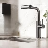 惠达(HUIDA)-GL3 厨房水龙头瀑布雨可抽拉旋转水槽洗菜盆洗碗盆冷热水龙头