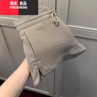 YIBUSHENG美式复古薄款休闲裤女2024季新款小个子高腰辣妹百搭阔腿短裤