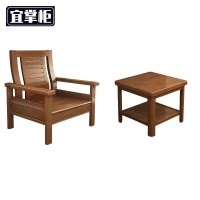 宜掌柜 办公沙发 单人位+方几 套