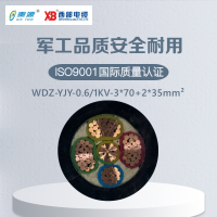 秦源牌WDZ-YJY-0.6/1KV-3*70+2*35mm²铜芯低压低烟无卤阻燃电力电缆 元/米 定制商品联系客服