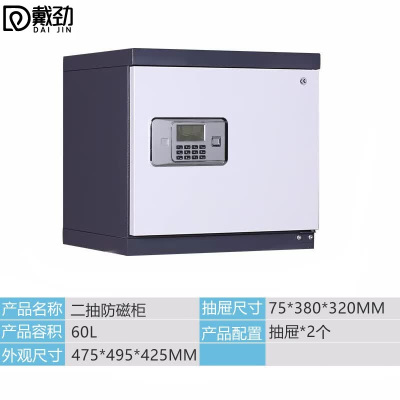 戴劲防磁柜防火安全柜硬盘储存柜光盘电子设备存放柜二抽+电子锁具