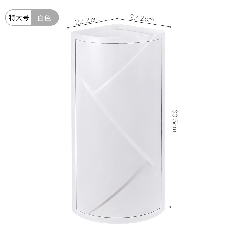 家柏饰(CORATED)卫生间置物架壁挂免钉免打孔吸壁式浴室洗手间洗漱台收纳三角墙角 [白色]特大号