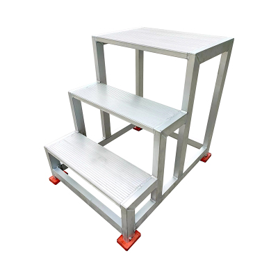 臻远ZY-T75 铝合金踏台移动平台楼梯工业踏步梯台阶 3步高750