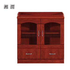 湘渭胡桃色餐边柜简约茶水柜二门800*400*860[工厂现做 7天内发货]
