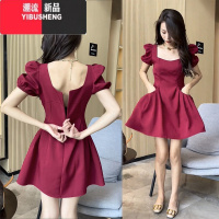 YIBUSHENG网红季新品2024火小个子轻奢连衣裙御姐辣妹高腰通勤裙子