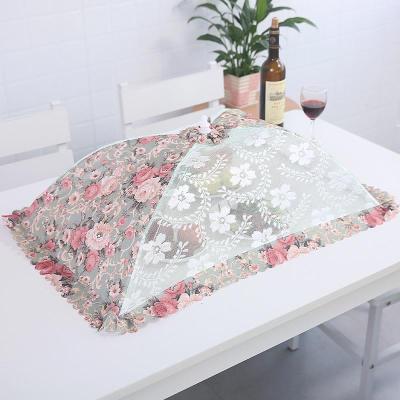 加密大号折叠圆形长方餐桌罩饭菜罩子防苍蝇盖菜罩食物罩菜伞 敬平 方形绿色饭罩