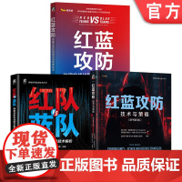 套装 红蓝攻防 构建实战化网络安全防御体系+技术与策略+红队VS蓝队网络攻防实战技术解析套装全3册网络攻防实战 网络