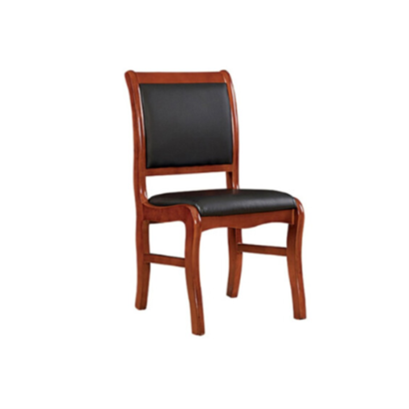 铜林办公椅900*470*440mm实木皮革会议椅靠背椅培训椅小软包#003