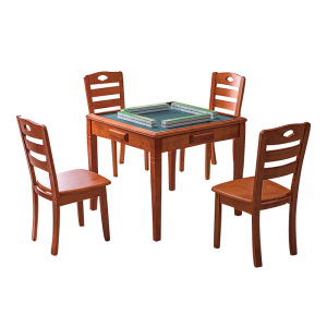 鸿业盛大办公家具 办公餐桌 现代中式简约实木餐桌 客厅小户型 可定制其他4人餐桌(不包含餐椅) 胡桃色