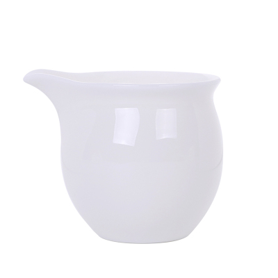 言本德化白瓷公道杯陶瓷功夫茶具茶海羊脂玉瓷白瓷分茶器高白瓷公道杯180ml