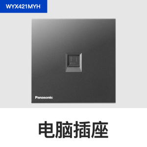 松下开关插座超薄磨砂面板云碳灰单联单控三联双控双联电脑电视86型五孔二三USB电源插座16A空调插致粹系列WYX122