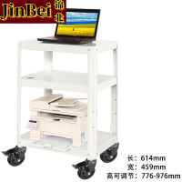 锦北电脑设备架推车机房培训检测车打印机移动工作台白色标配款