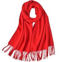 愉悦之家新年大红色围巾